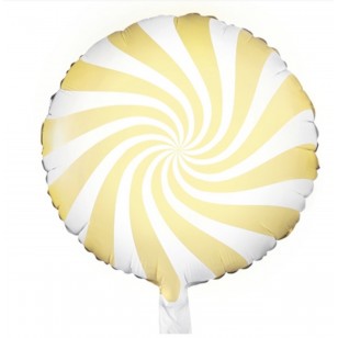 Yellow Candy Swirl Willy Wonka Balloon